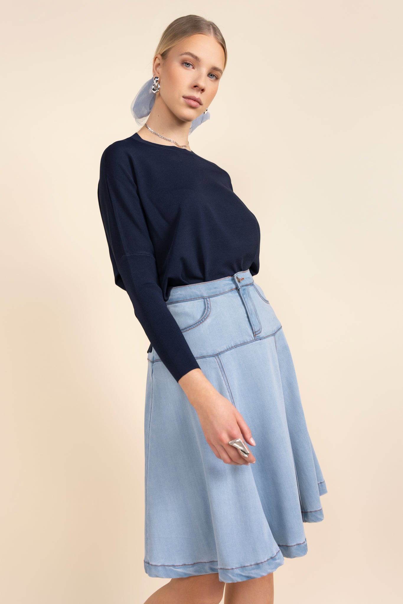 Montia Top in Midnight Navy