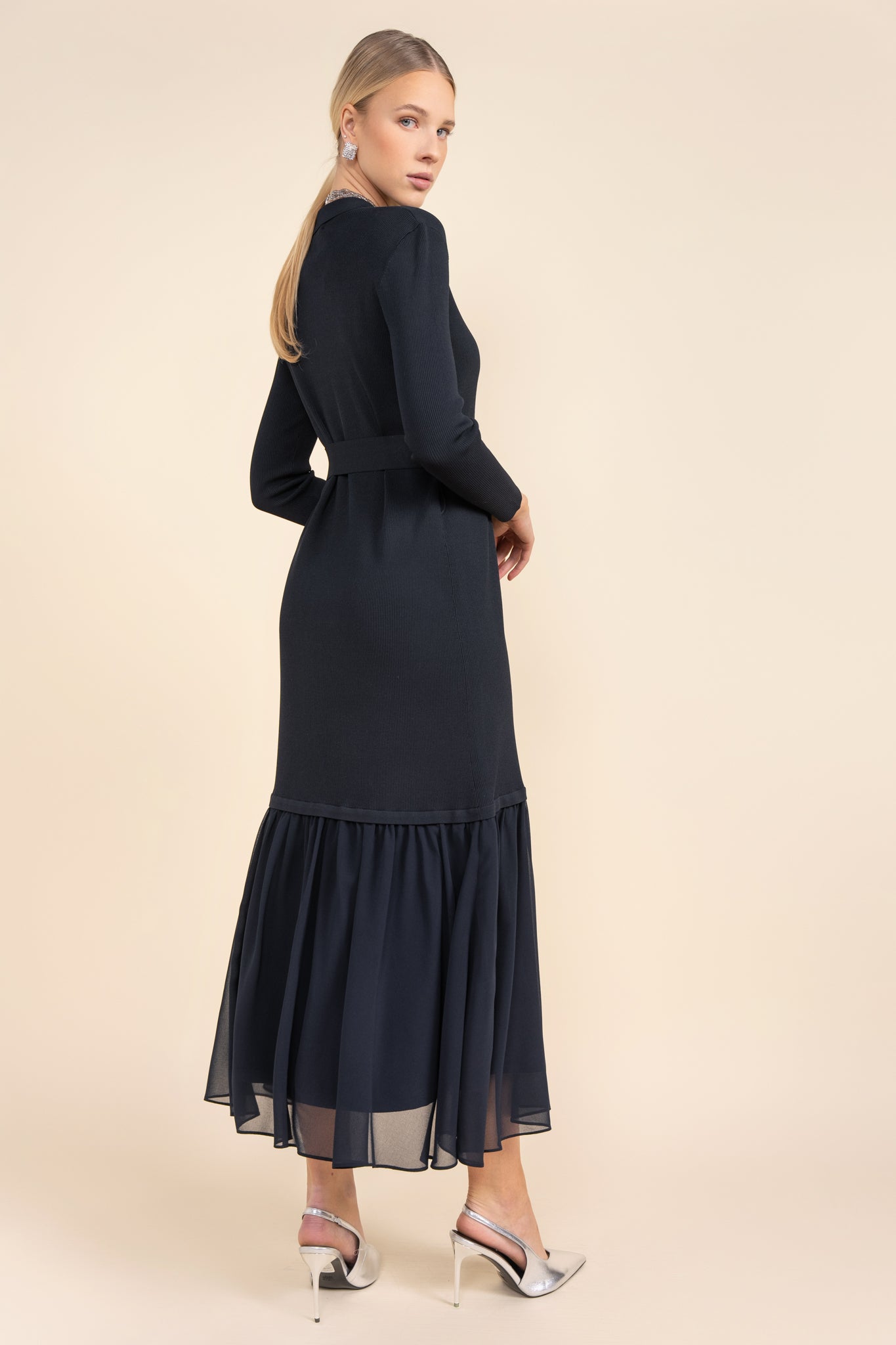 Fulton Dress in Deep Indigo Navy