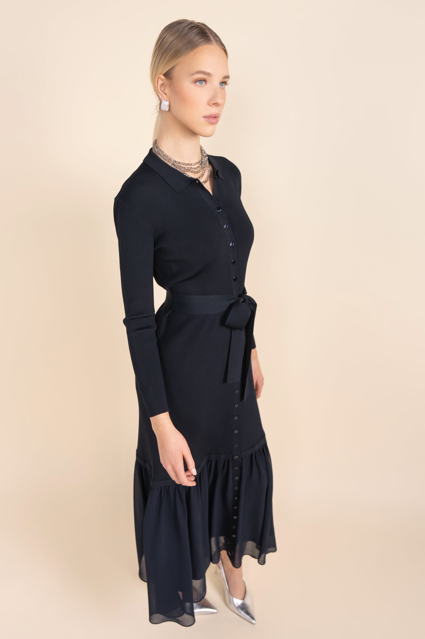 Fulton Dress in Deep Indigo Navy