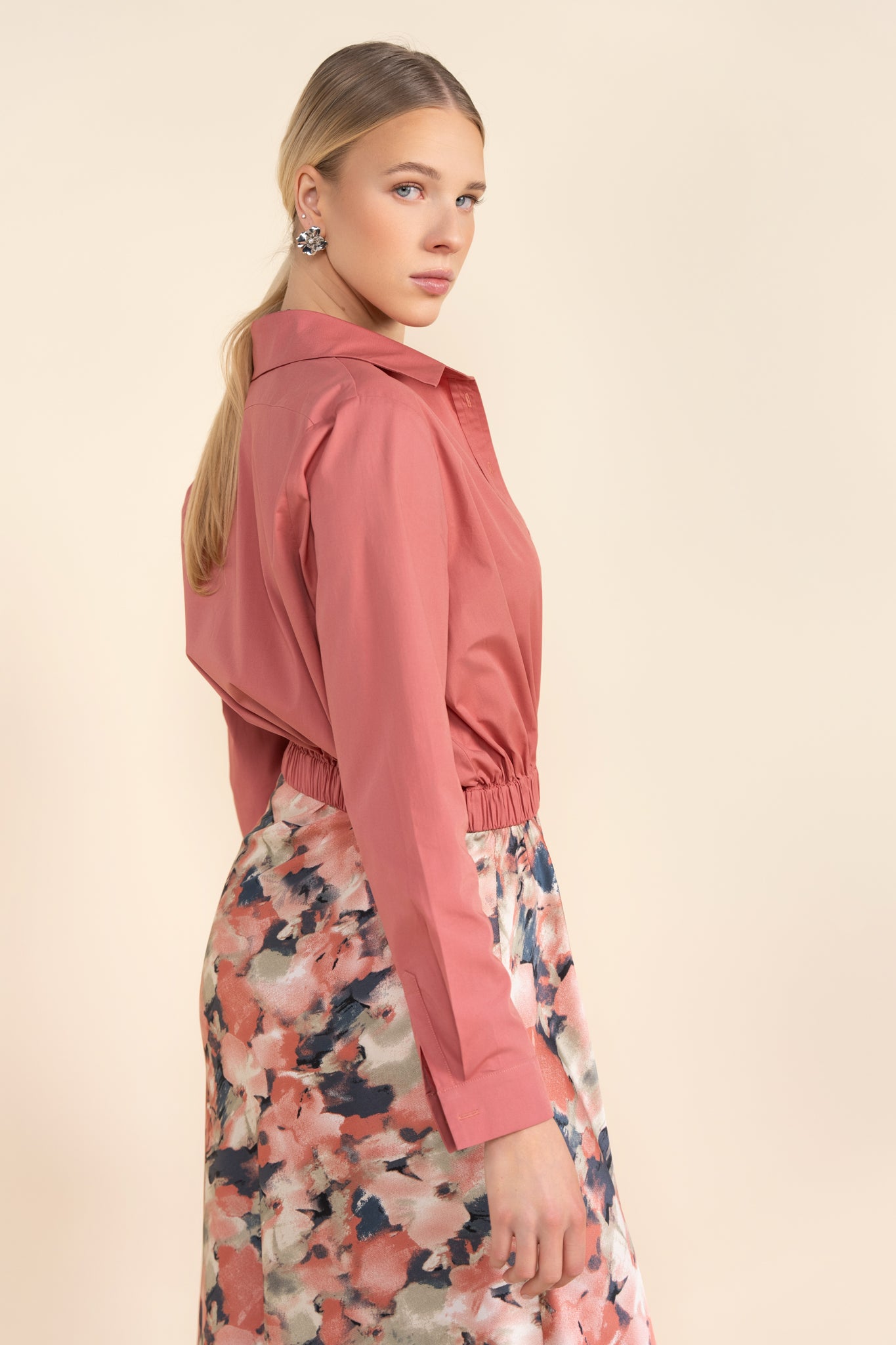 Logan Blouse in Coral