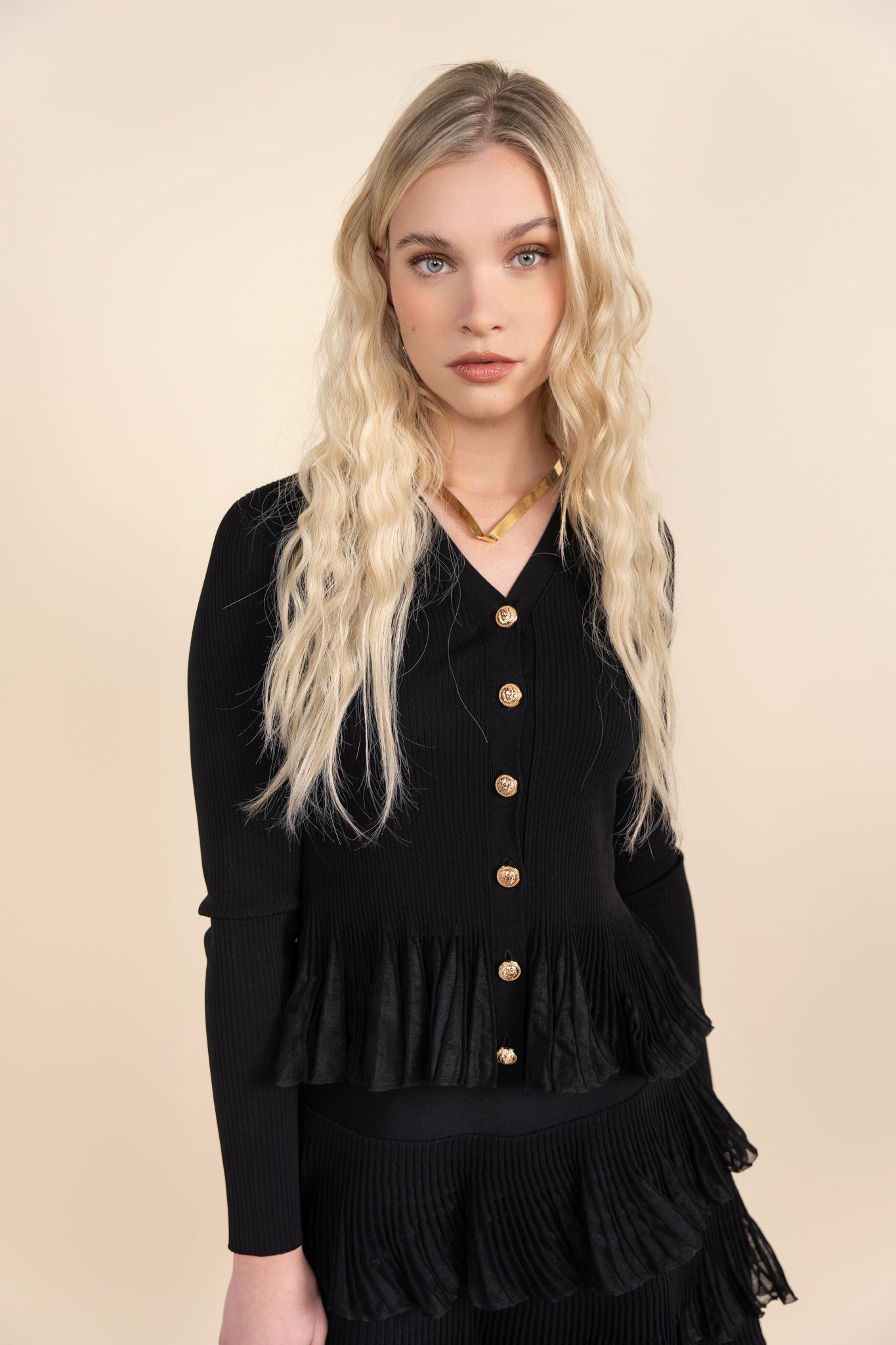 Venetian Cardigan in Black