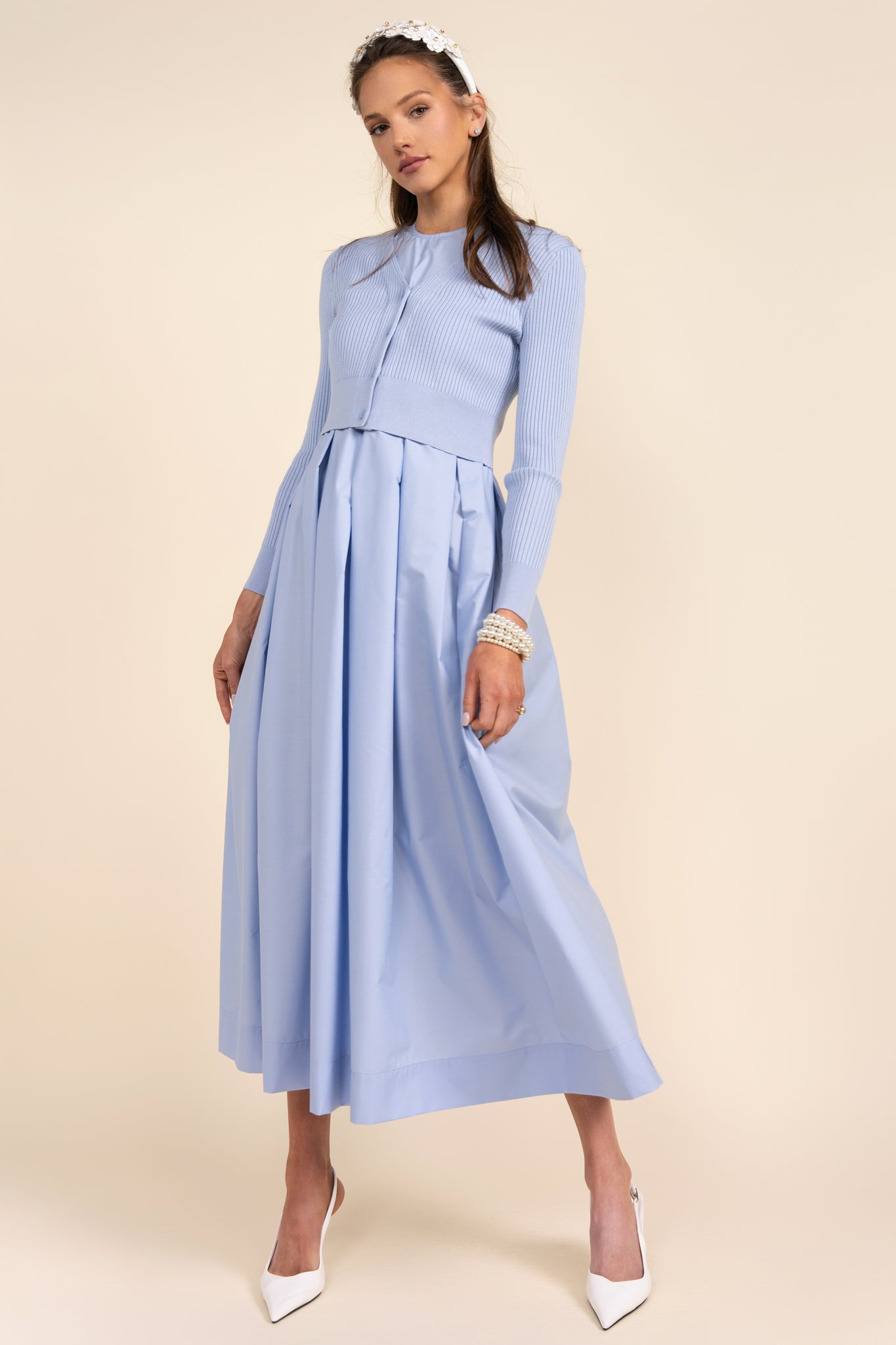 Folie Dress in Azure Mist