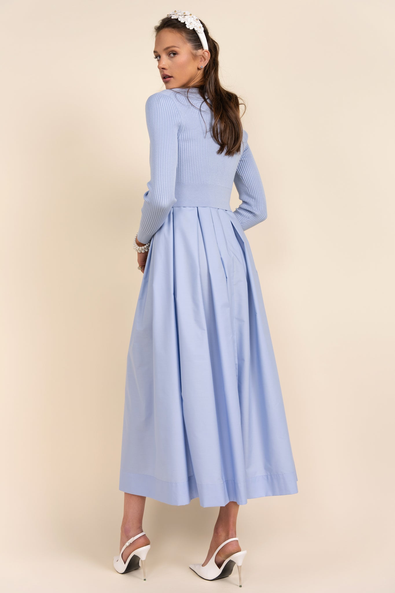 Folie Dress in Azure Mist