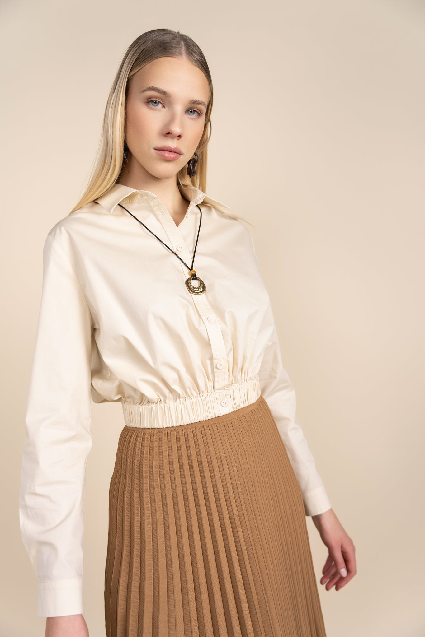 Logan Blouse in Cream