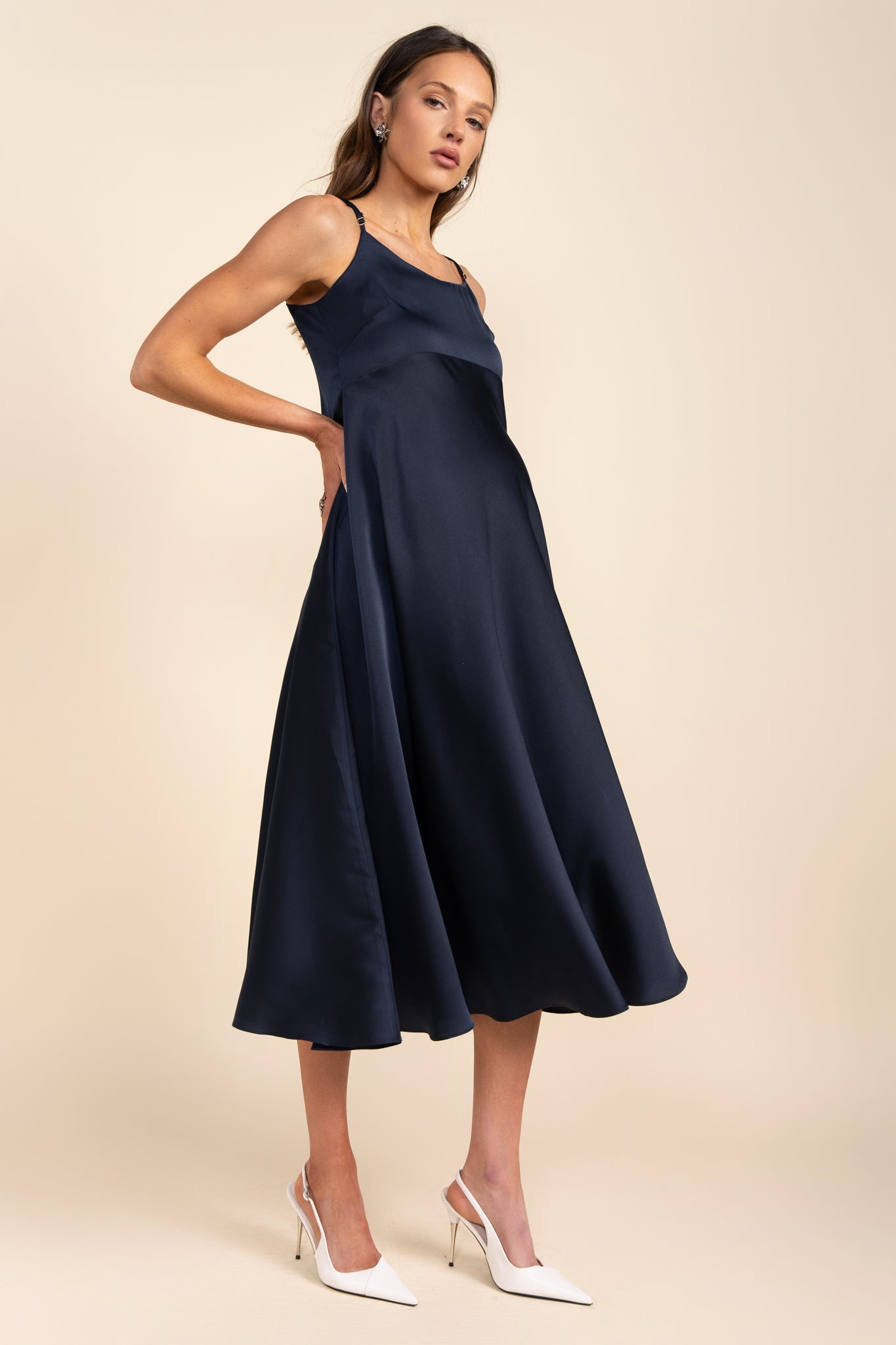 Sahara Maternity Dress in Navy