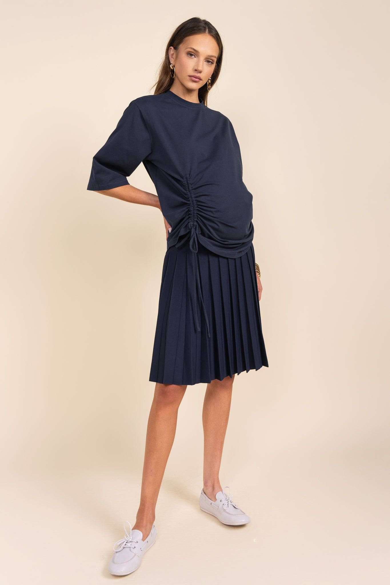 Maternity Infinity Skirt in Midnight Navy