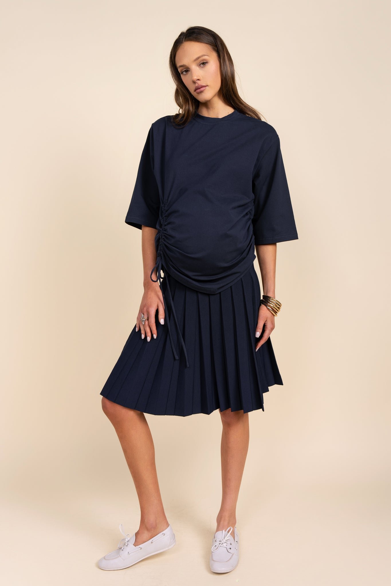 Maternity Infinity Skirt in Midnight Navy