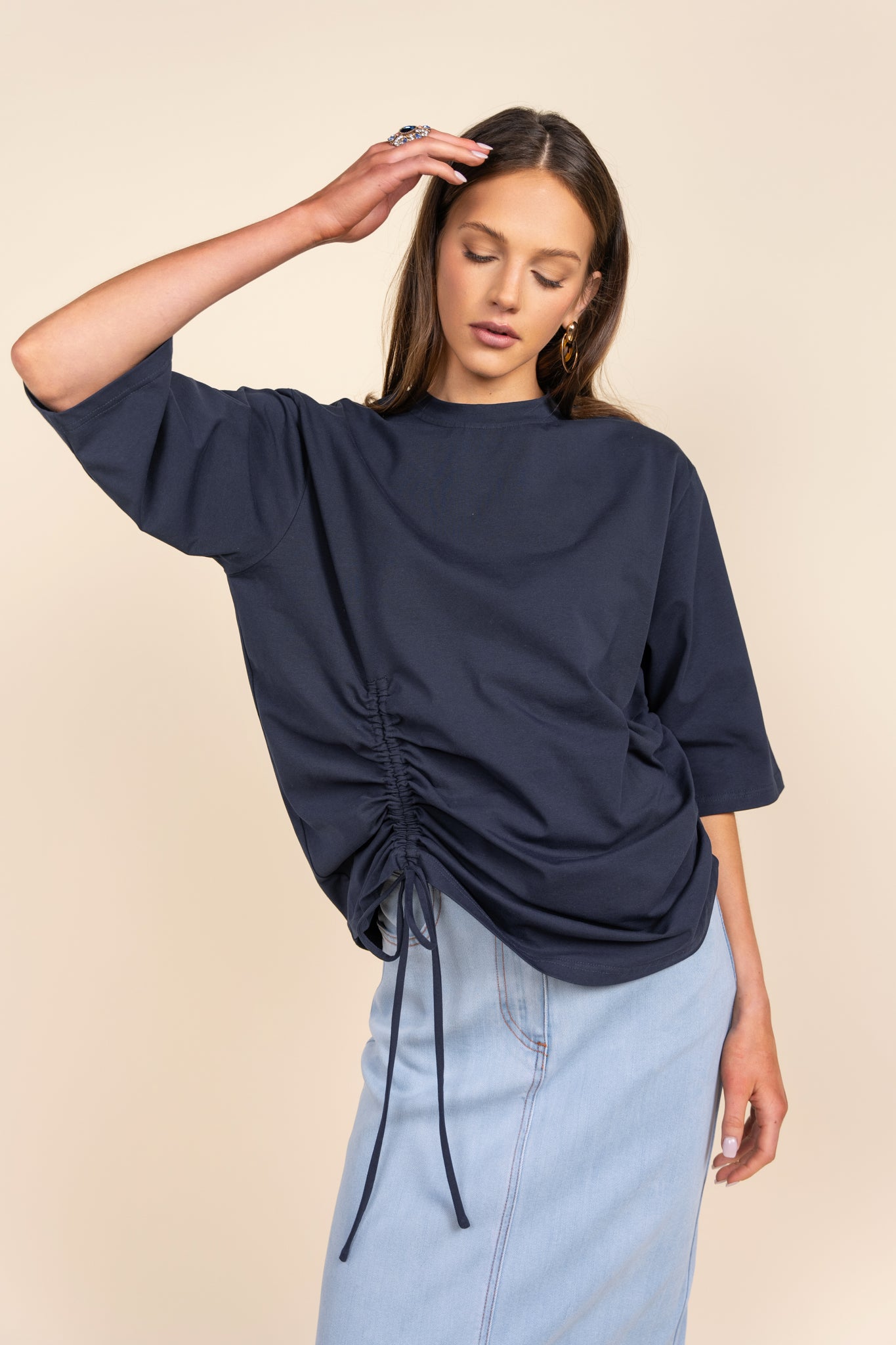 Damen Top in Navy