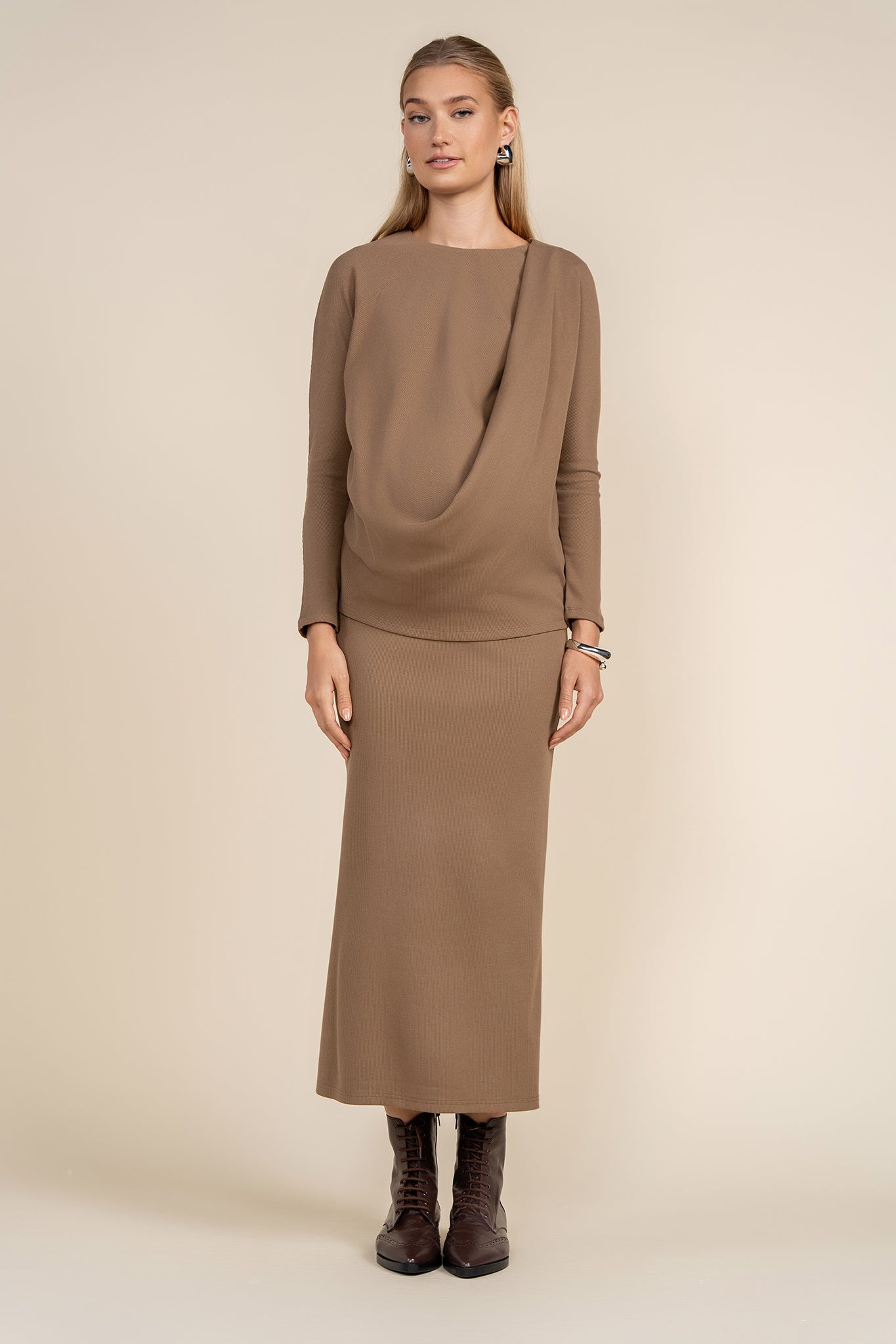 Wynd Maternity Top in Mocha