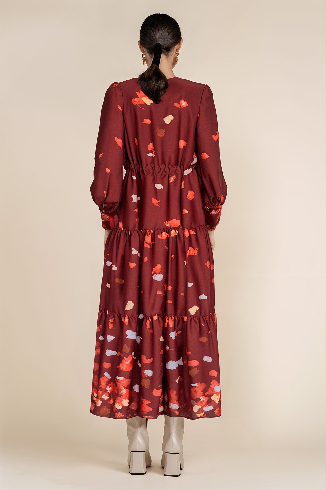 Belle Maxi Dress in Burgundy