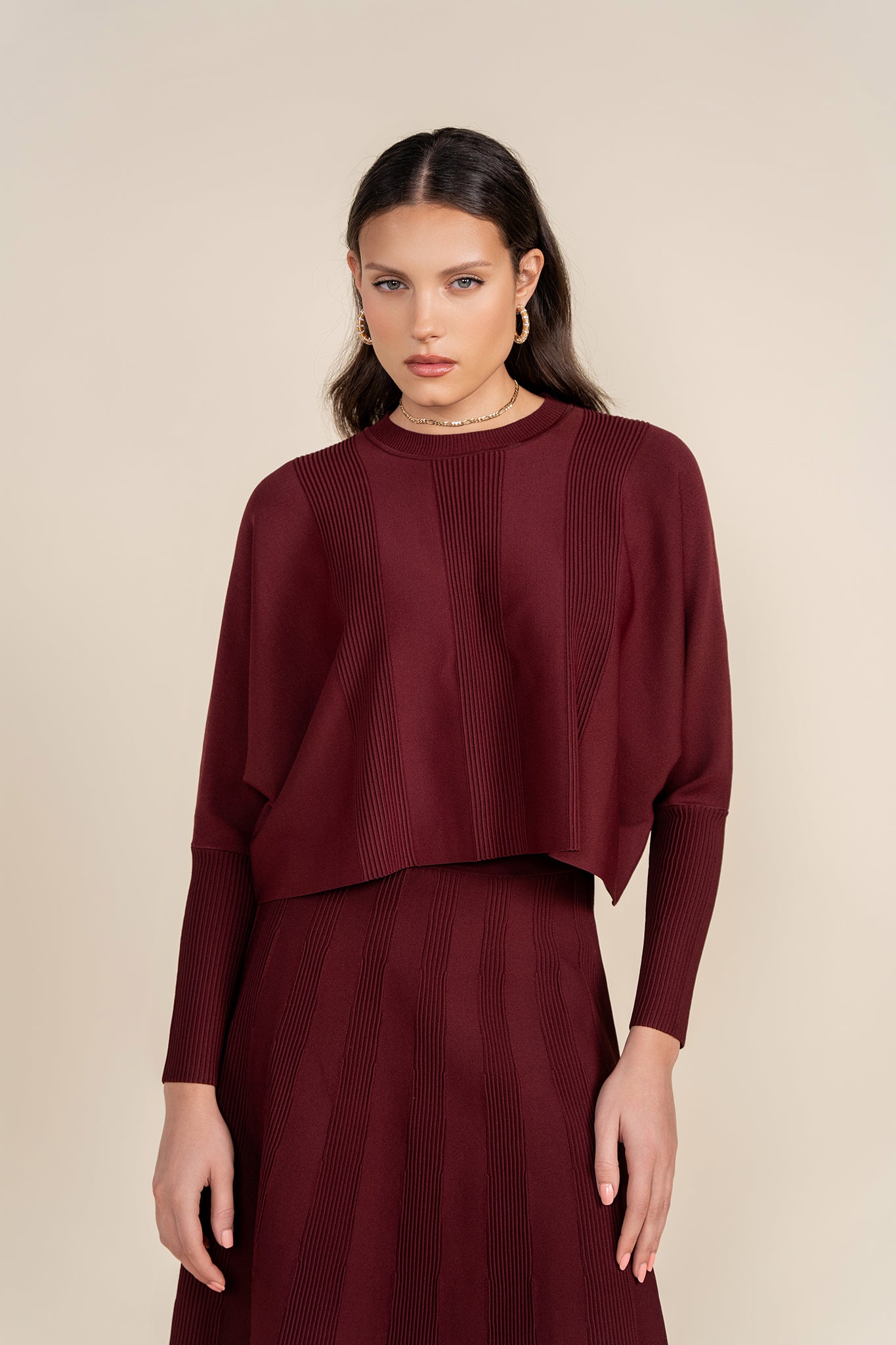 Baia Skirt in Merlot