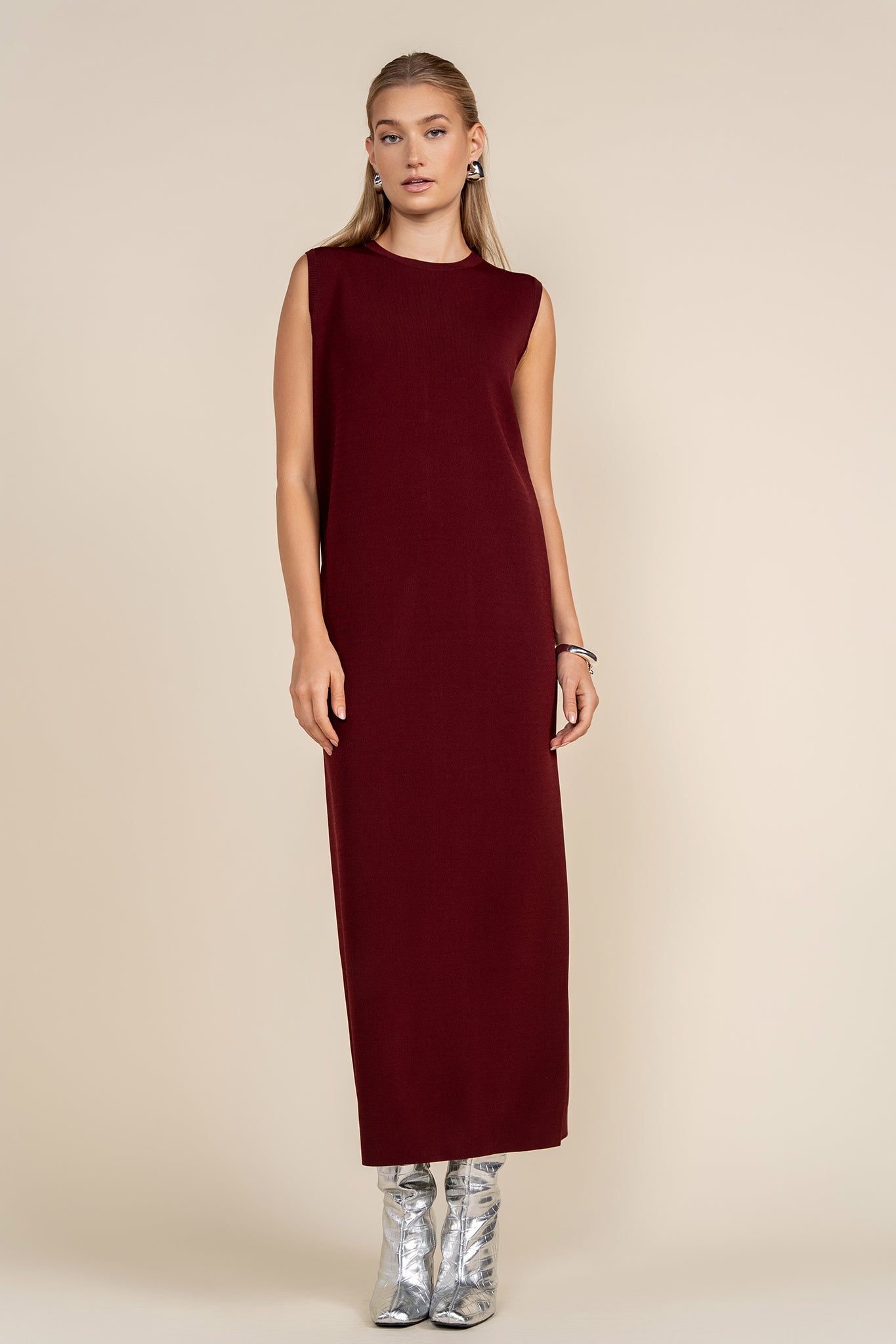 Doré Dress in Merlot