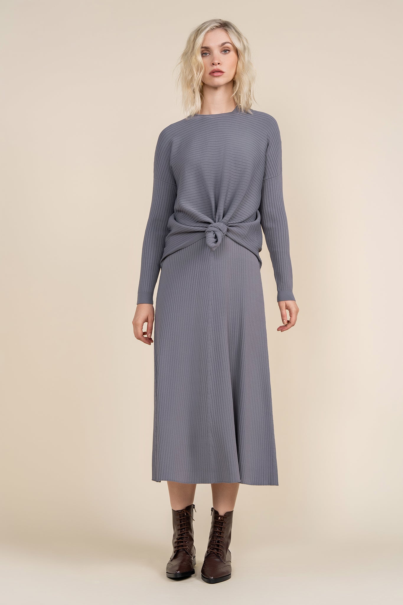 Caché Dress in Arctic Gray