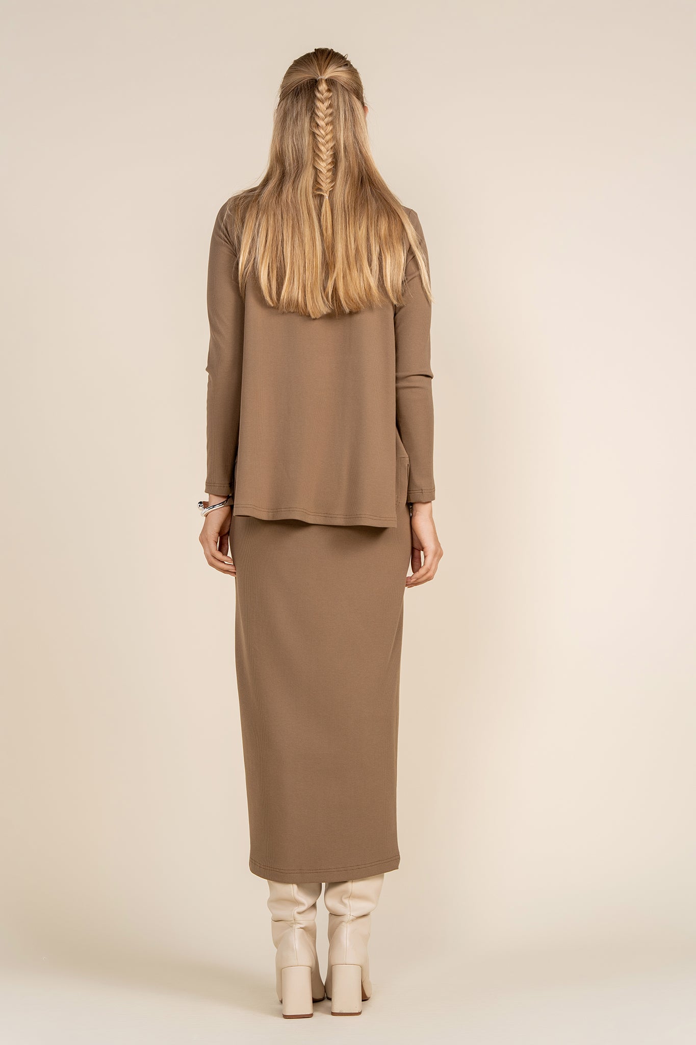 Pierre Maternity Dress in Mocha