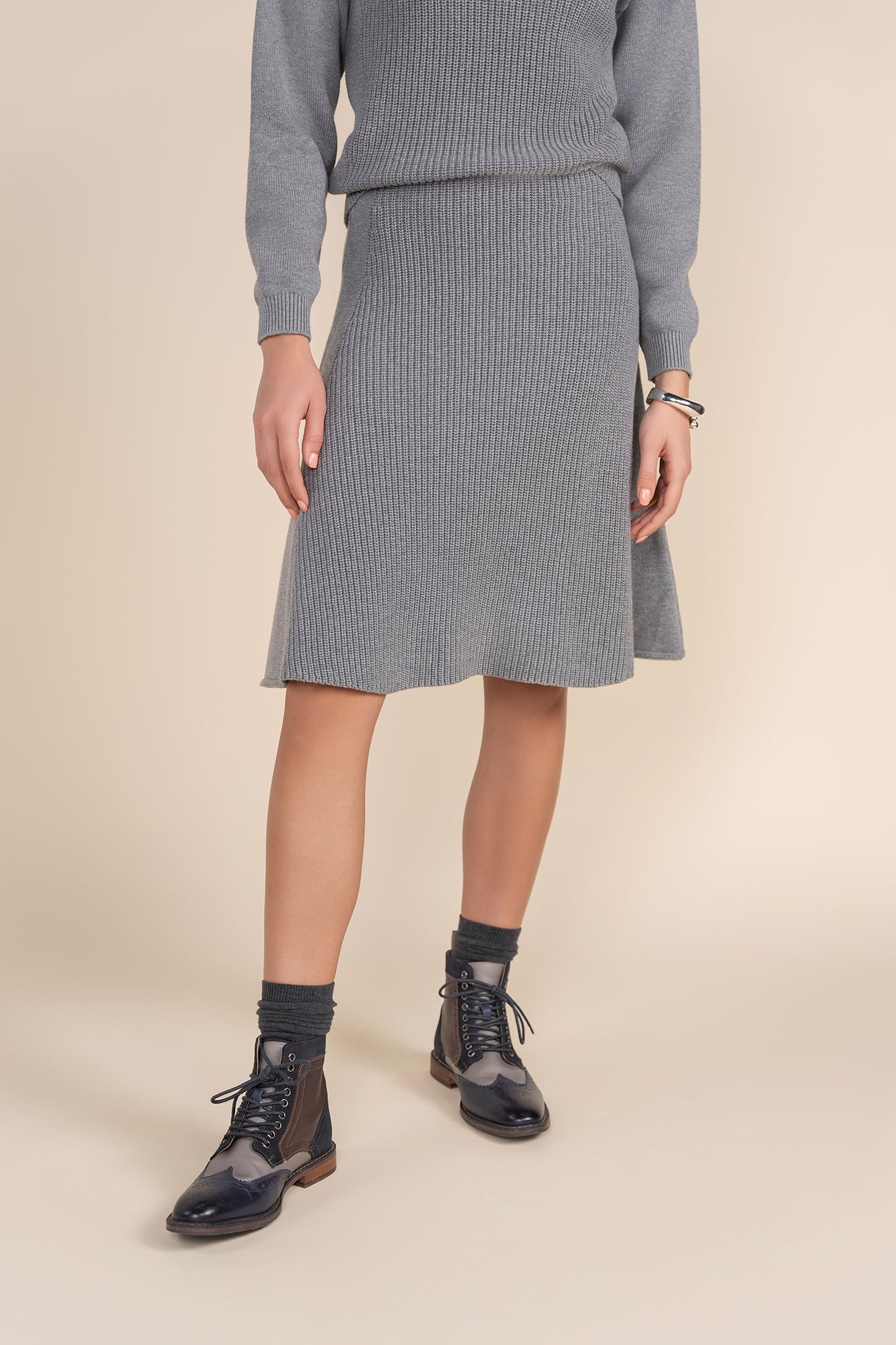 Marinha Skirt in Stone Gray